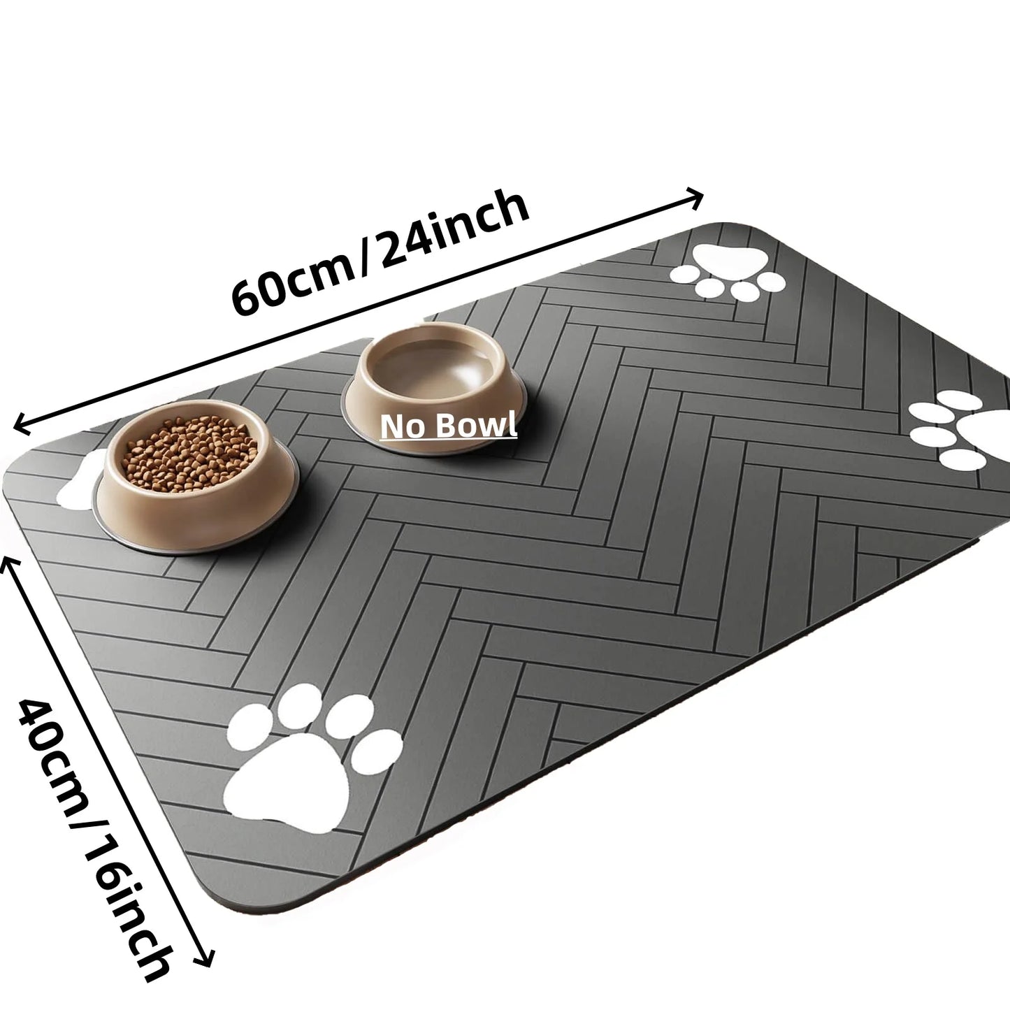 Absorbent Pet Feeding Mat|Keeps floors clean & dry