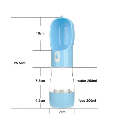 Portable Dog Water Bottle & Feeder|Hydrate and feed your pet on the go