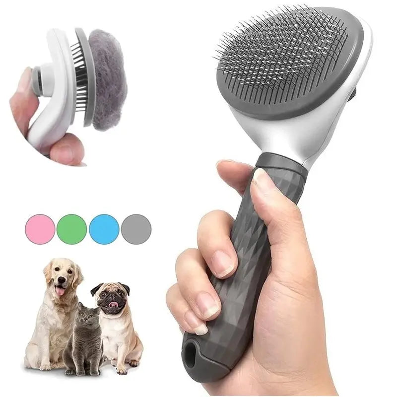 Self-Cleaning Pet Brush & Hair Remover |Effortlessly groom dogs & cats with ease