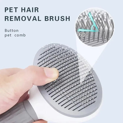 Self-Cleaning Pet Brush & Hair Remover |Effortlessly groom dogs & cats with ease