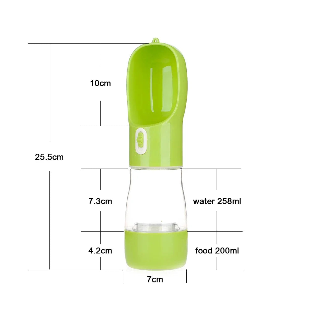 Portable Dog Water Bottle & Feeder|Hydrate and feed your pet on the go