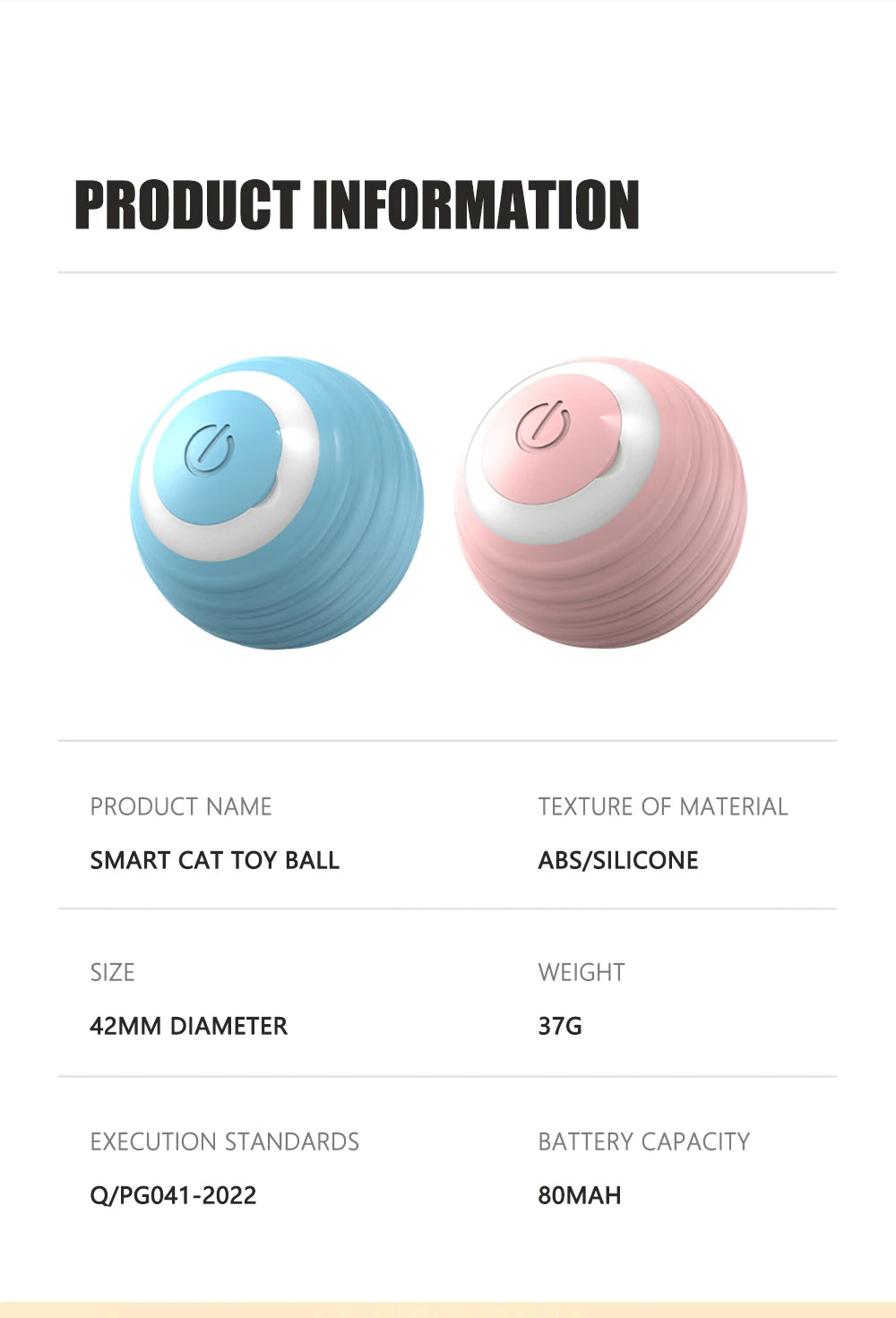 Cat Interactive Ball Electric Automatic Rolling Ball Smart Toys for Cats Smart Cat Toy Rotating Ball Cat Game Accessories