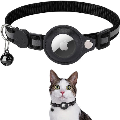 Reflective AirTag Collar for Pets|Keep your cat or dog safe with this anti-lost tracker case