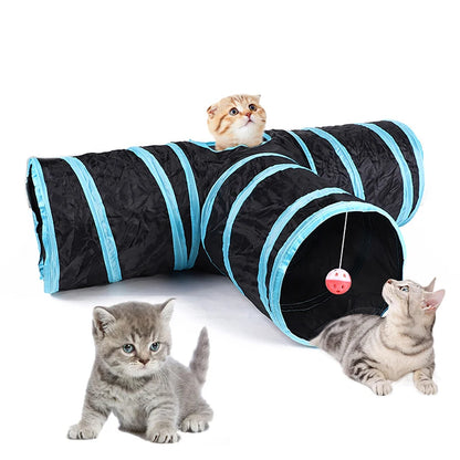 Foldable Cat Tunnel Toy|Fun, breathable, and crinkle-packed