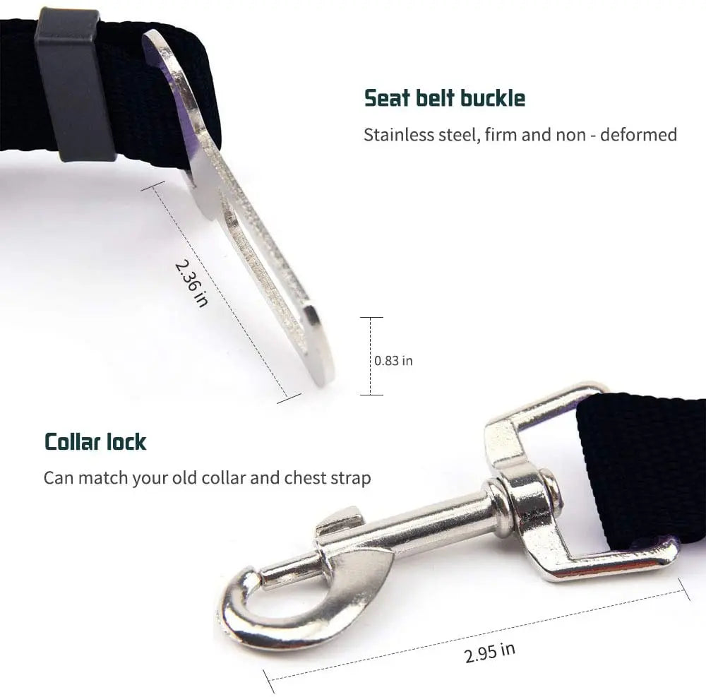 Adjustable Pet Car Seat Belt|Keep your pet safe and secure on every ride