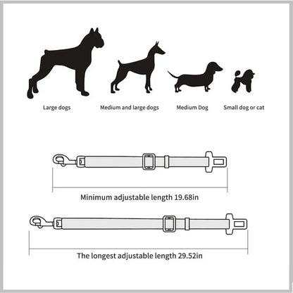 Adjustable Pet Car Seat Belt|Keep your pet safe and secure on every ride