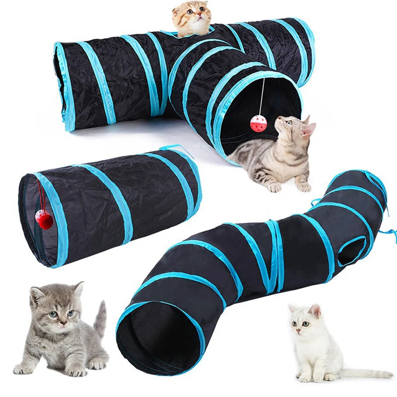 Foldable Cat Tunnel Toy|Fun, breathable, and crinkle-packed