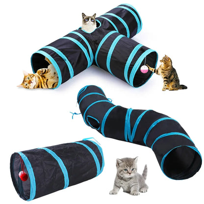 Foldable Cat Tunnel Toy|Fun, breathable, and crinkle-packed