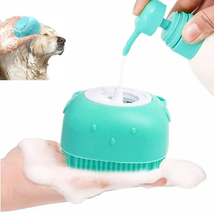 Pet Bathing & Grooming Brush | Soft silicone massager for a spa-like clean