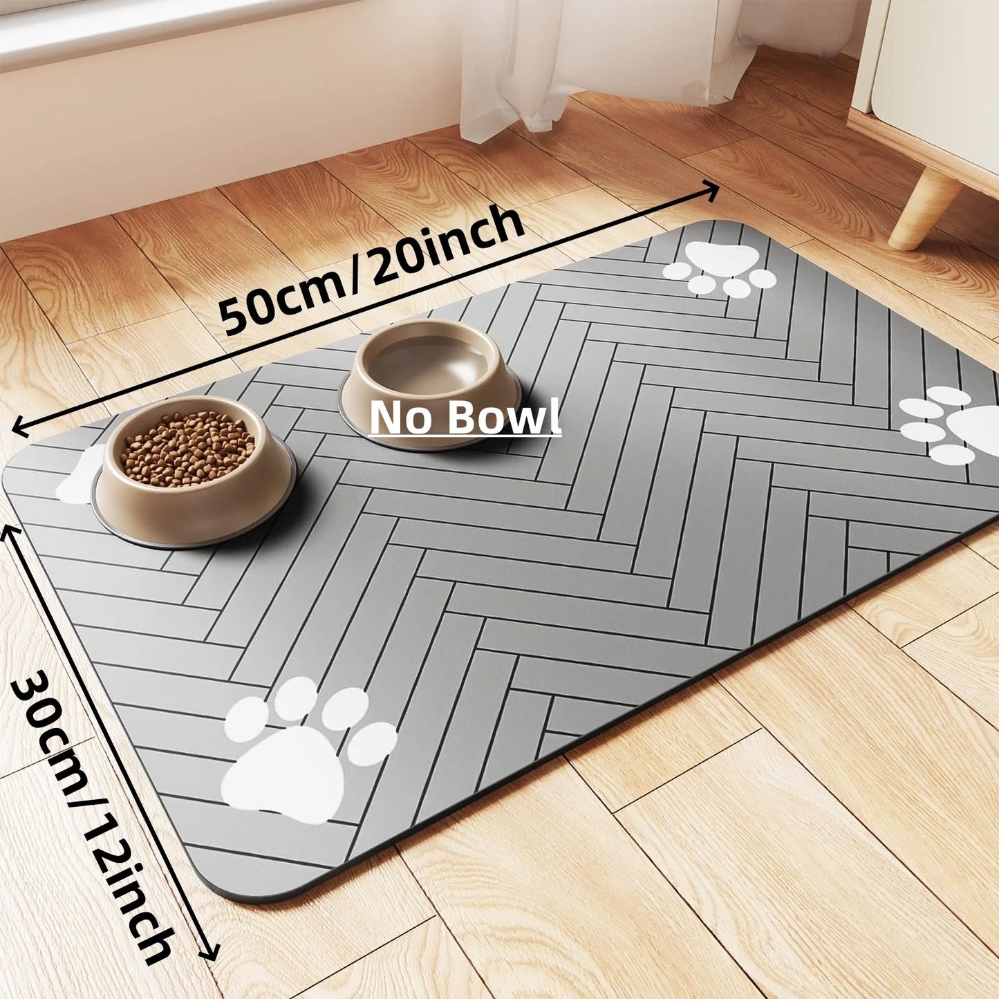 Absorbent Pet Feeding Mat|Keeps floors clean & dry