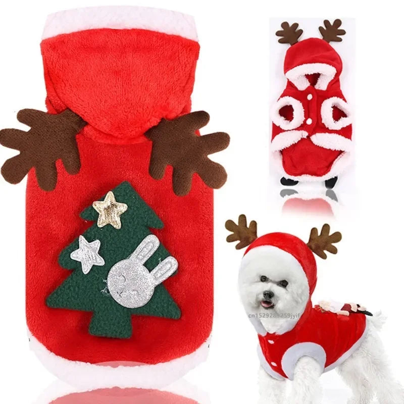 Winter Pet Jumpsuit|Keep your furry friend cozy and festive