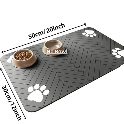 Absorbent Pet Feeding Mat|Keeps floors clean & dry