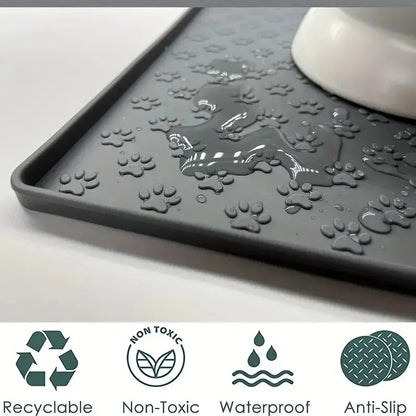 Non-Spill Pet Feeding Mat|Keep feeding mess