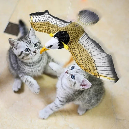 Interactive Flying Bird Cat Toy|Keep your cat entertained with this electric, hanging eagle toy