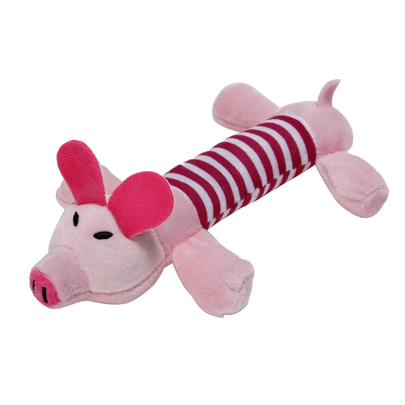 Animal-Shaped Squeaky Dog Toys|Fun, bite-resistant plush toys for small dogs