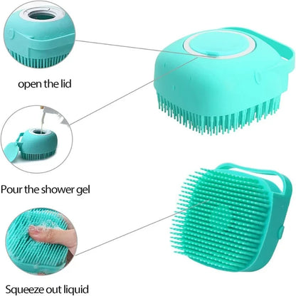 Pet Bathing & Grooming Brush | Soft silicone massager for a spa-like clean