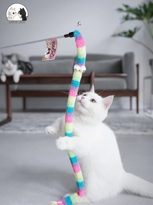 Interactive Feather Cat Wand|Keep your cat entertained & active