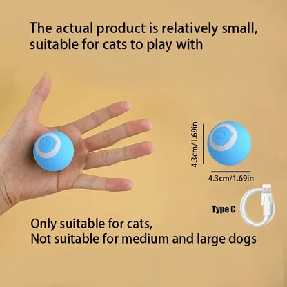 Smart Rolling Cat Toy Ball|Interactive, rechargeable, and mouse-like fun