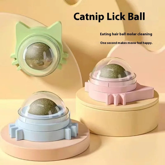 Cat Ear Rotating Peppermint Ball|Interactive toy for happy, playful cats