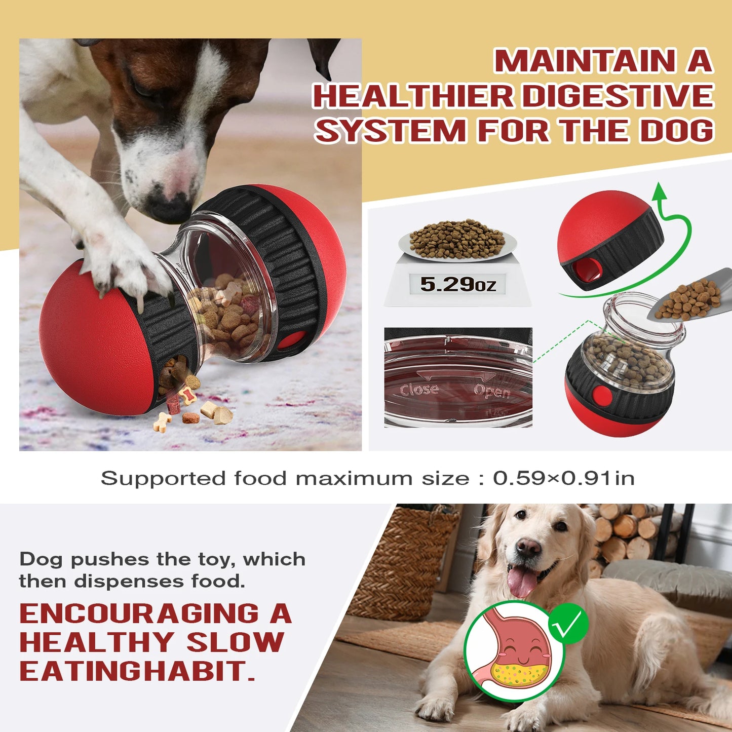 Interactive Dog & Cat Toy|Boost IQ, slow feeding, and indoor training fun