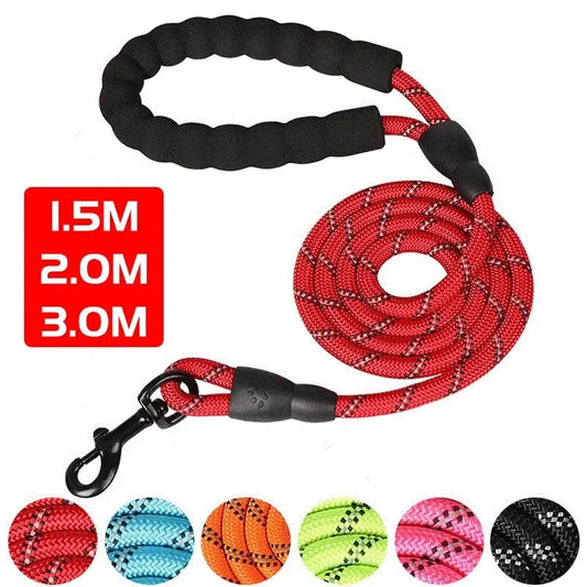 Reflective Dog Leash with Padded Handle|Perfect for strong dogs, enhanced safety & control