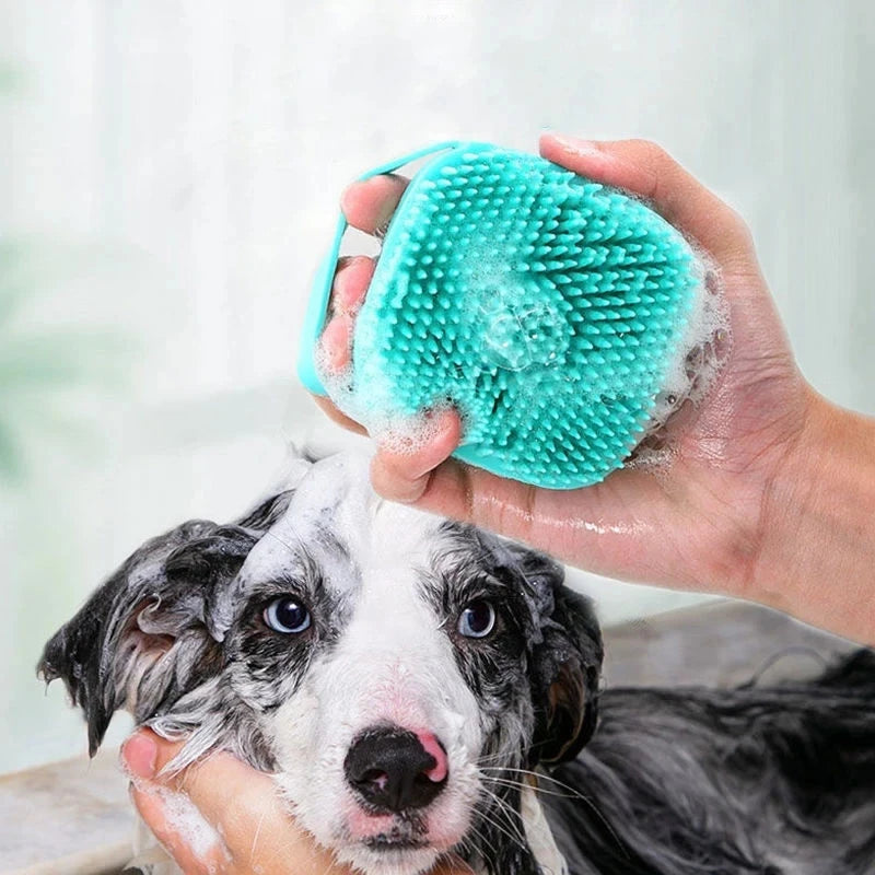 Pet Bathing & Grooming Brush | Soft silicone massager for a spa-like clean