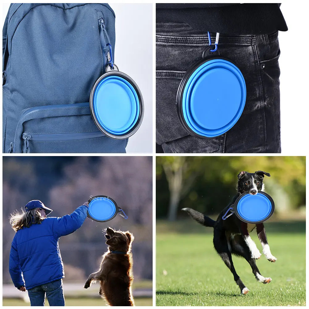 Collapsible Pet Bowl|Perfect for travel, camping, and outdoor adventures