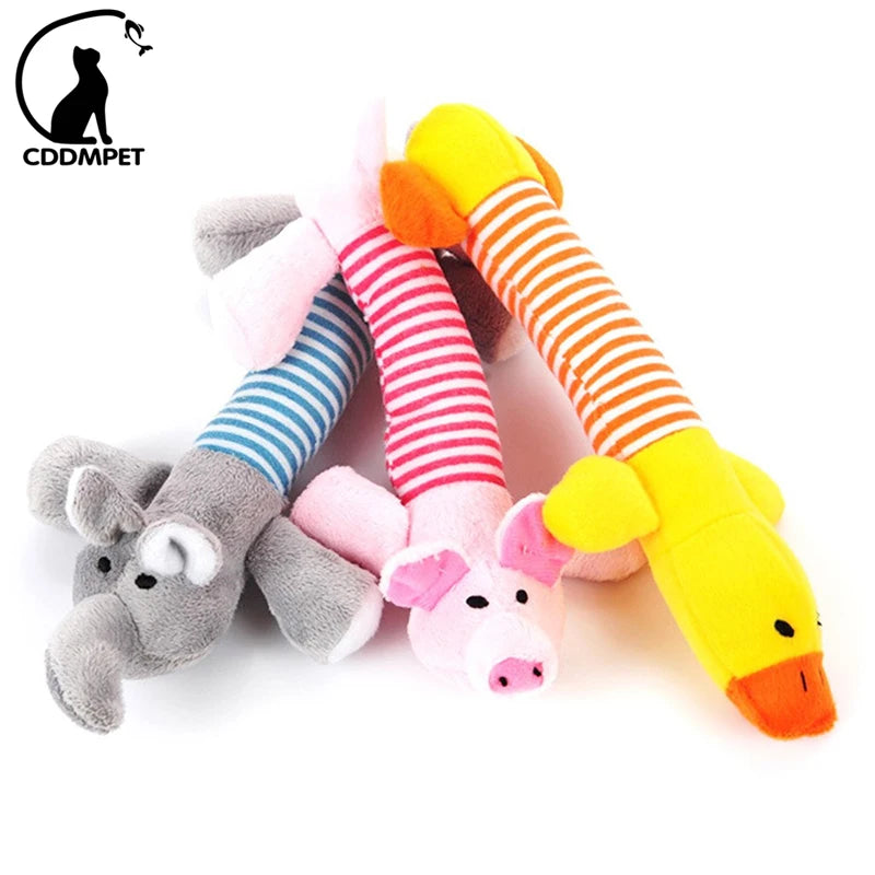 Animal-Shaped Squeaky Dog Toys|Fun, bite-resistant plush toys for small dogs