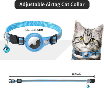 Reflective AirTag Collar for Pets|Keep your cat or dog safe with this anti-lost tracker case