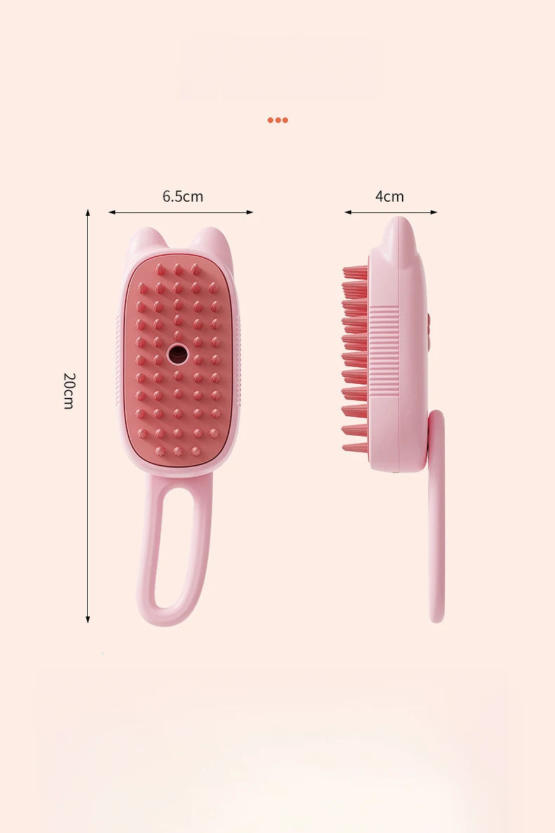 3-in-1 Electric Pet Grooming Brush | Steam, spray, massage & de-shed